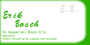erik bosch business card